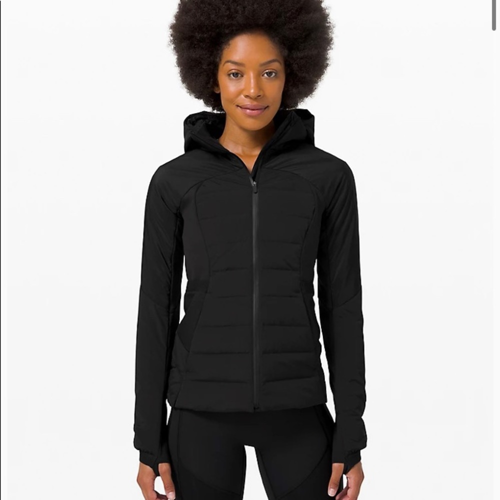 Lululemon down for it all jacket black size 6